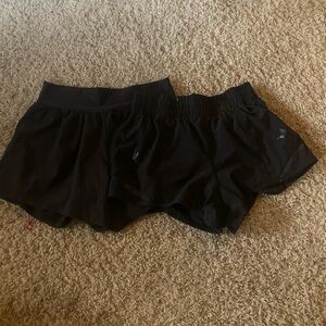 aerie Black Athletic Running Shorts Duo